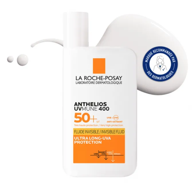 La Roche Posay Soins Solaires|Protection Solaire Visage>Anthelios Fluide Solaire Sans Parfum SPF50+