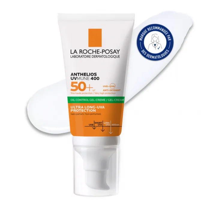 La Roche Posay Soins Solaires|Protection Solaire Visage>Anthelios Gel-Crème Anti-Brillance Sans Parfum SPF50+