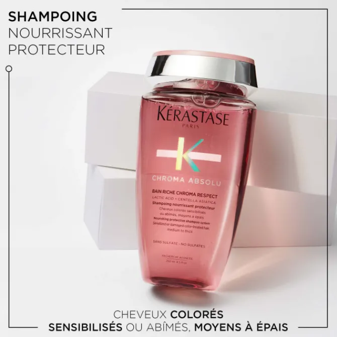 Kerastase Cheveux Colorés / Méchés|Shampooing>Bain Riche Chroma Respect