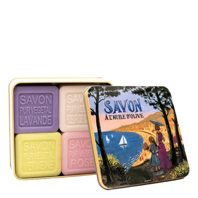 La Savonnerie de Nyons Savon Solide|Bain & Douche>Boite Métal "Cote d'Azur" & Savons