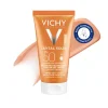 Vichy Soins Solaires|Protection Solaire Visage|Capital Soleil BB Emulsion Toucher Sec Teintée SPF50