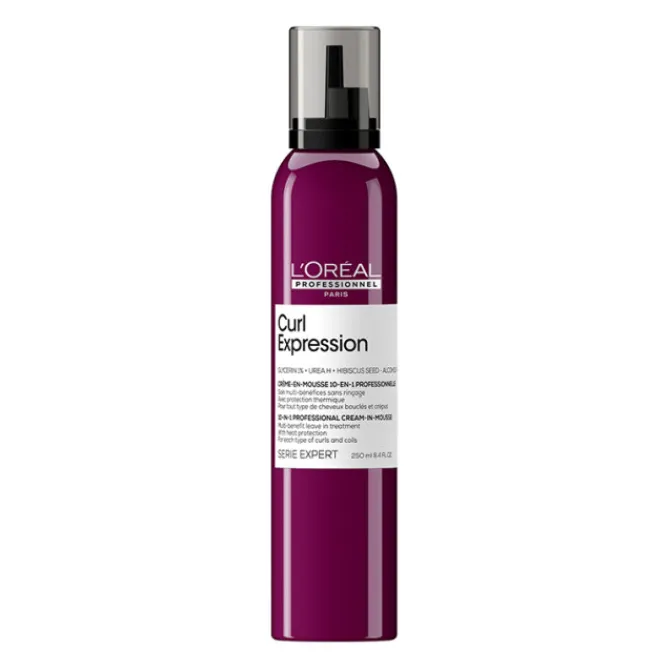 L'Oreal Professionnel Cheveux Bouclés / Ondulés / Frisés / Crépus|Produits Coiffants|Crème en Mousse 10-en-1 sans Rinçage