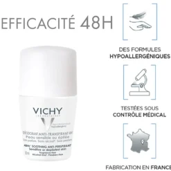 Vichy Déodorants|Déodorant|Déodorant Roll-On Anti-Transpirant 48h