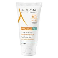 A-derma Soins Solaires>Fluide Solaire Visage Matifiant SPF50+
