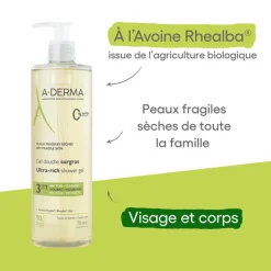 A-derma Douche & Bain|Démaquillants & Nettoyants|Gel Douche Surgras Nourrissant