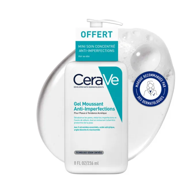 CeraVe Savons Liquides|Démaquillants & Nettoyants>Gel Moussant Anti-imperfections