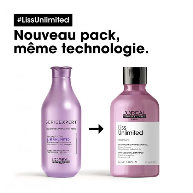 L'Oreal Professionnel Cheveux Bouclés / Ondulés / Frisés / Crépus|Shampooing>Liss Unlimited