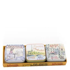 La Savonnerie de Nyons Savon Solide|Bain & Douche>Lot de 3 Boites à Savon "Paris 1"