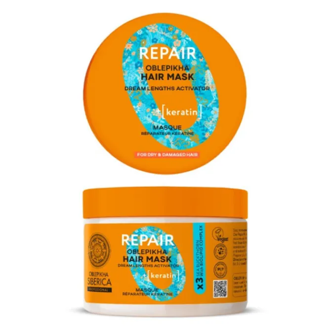 Natura Siberica Masques>Masque Repair Kératine à l'argousier