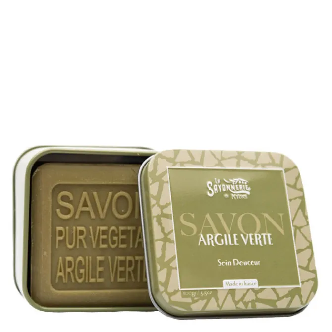 La Savonnerie de Nyons Démaquillant & Nettoyant>Savon à l'Argile Verte et Boite Métal