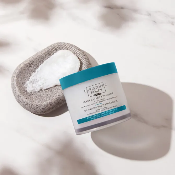 Christophe Robin Cuir Chevelu Sensible / Pellicules|Cheveux Gras>Scrub Lavant Purifiant au Sel Marin