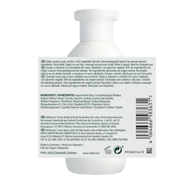 Wella Cuir Chevelu Sensible / Pellicules|Shampooing>Shampoing Calming Sans Sulfate